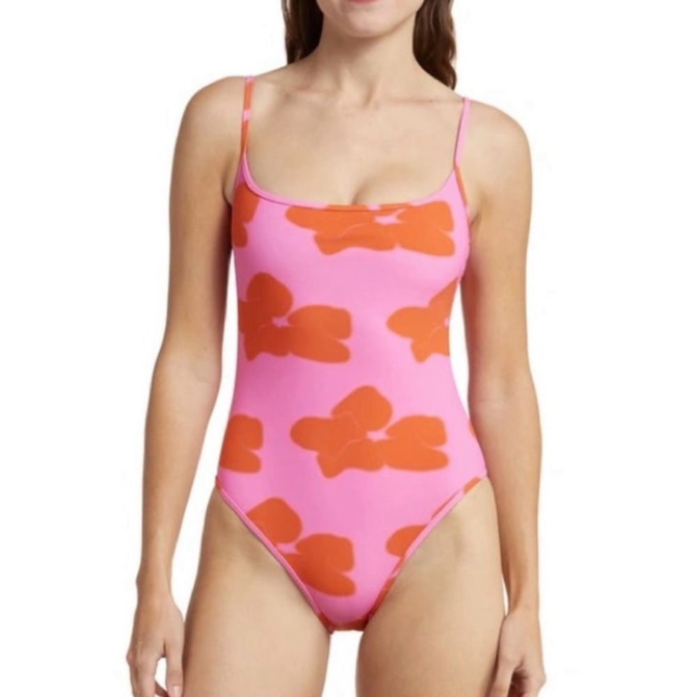 NEW Nu Swim Floral One Piece Swimsuit Pink Size X Large New retails 242